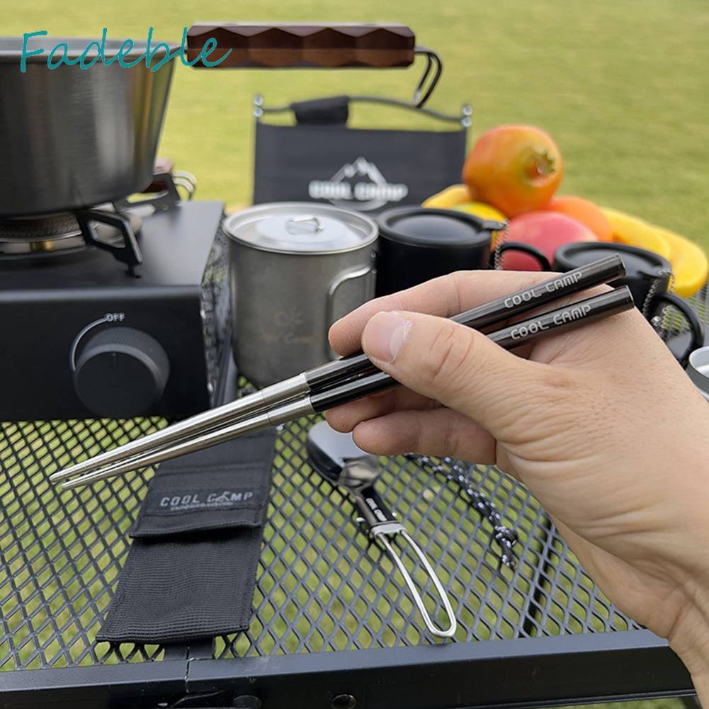 Bộ Muỗng Đũa Nĩa Nam Châm Gấp Gọn Tiện Lợi Du Lịch