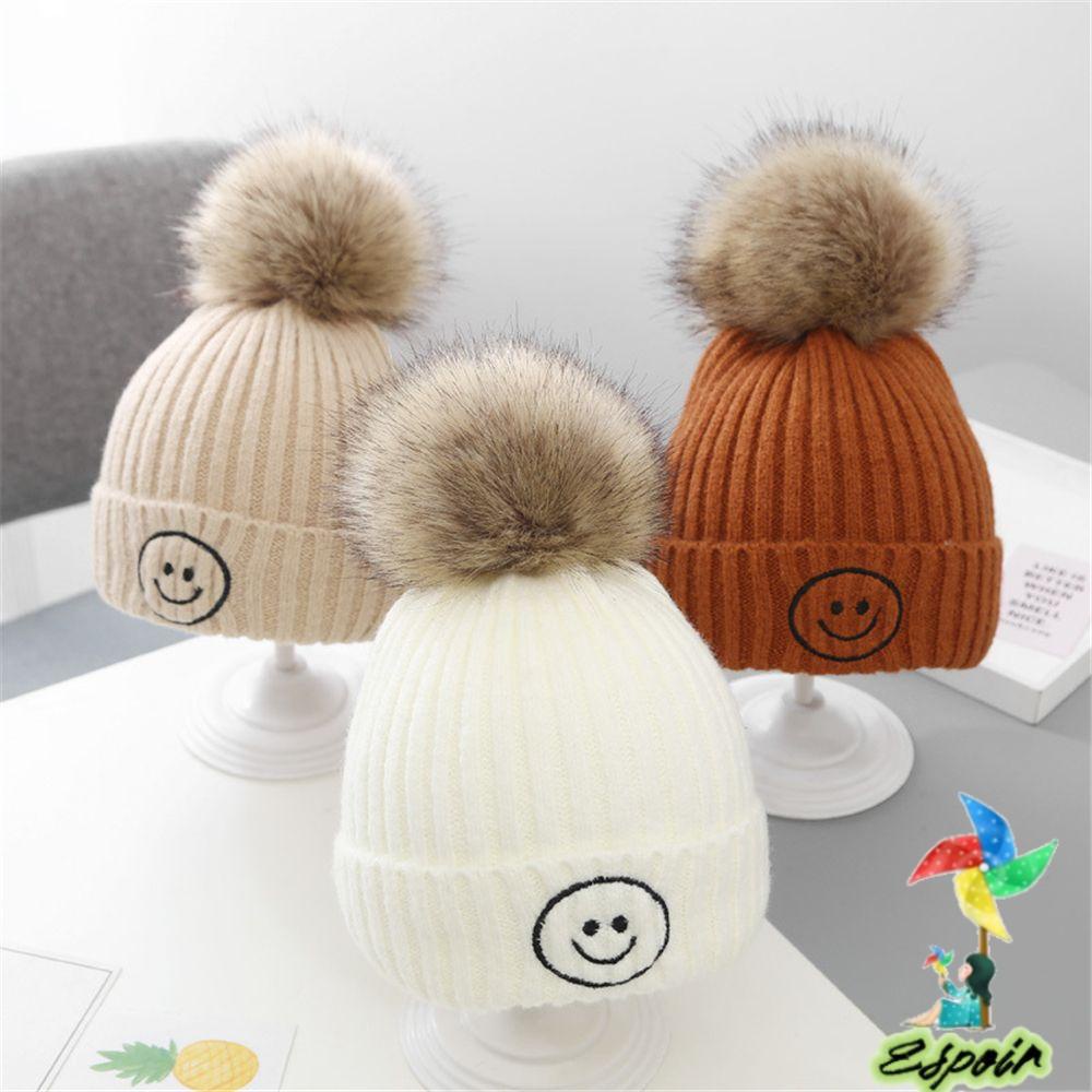 ESPO Mũ beanie Chóp Quả Bông Dễ Thương Cho Bé