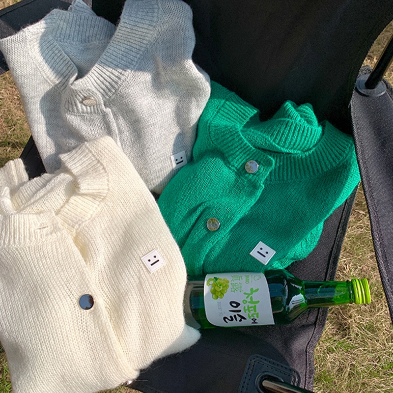 Áo Khoác cardigan Dệt Kim Tay Dài Dáng Rộng Phong Cách Hàn Quốc Thời Trang Thu Đông Mới