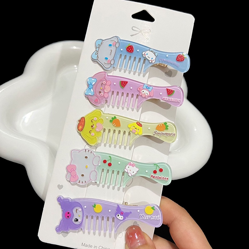SANRIO Kẹp Tóc Hình Kuromi Hoạt Hình Dễ Thương Cho Nữ