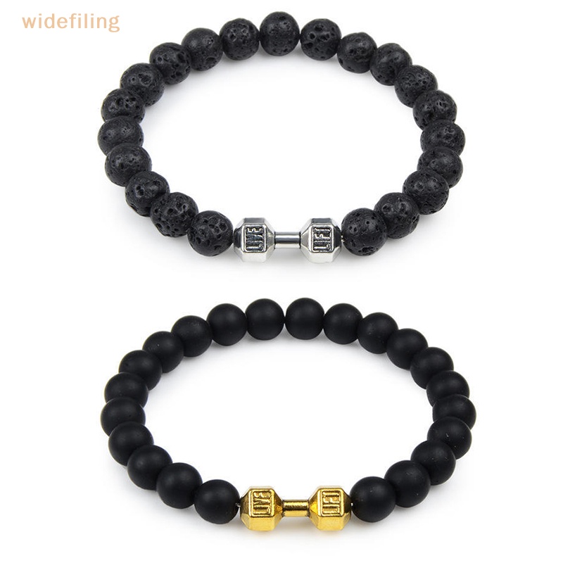 Vòng Đeo Tay Chuỗi Hạt Mặt Hình Quả Tạ Thời Trang Dành Cho Nam Và Nữ