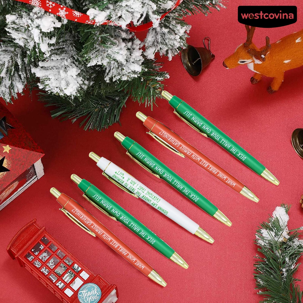 [WSTN]✎Set 5 Bút Bi Họa Tiết Giáng Sinh Dễ Thương