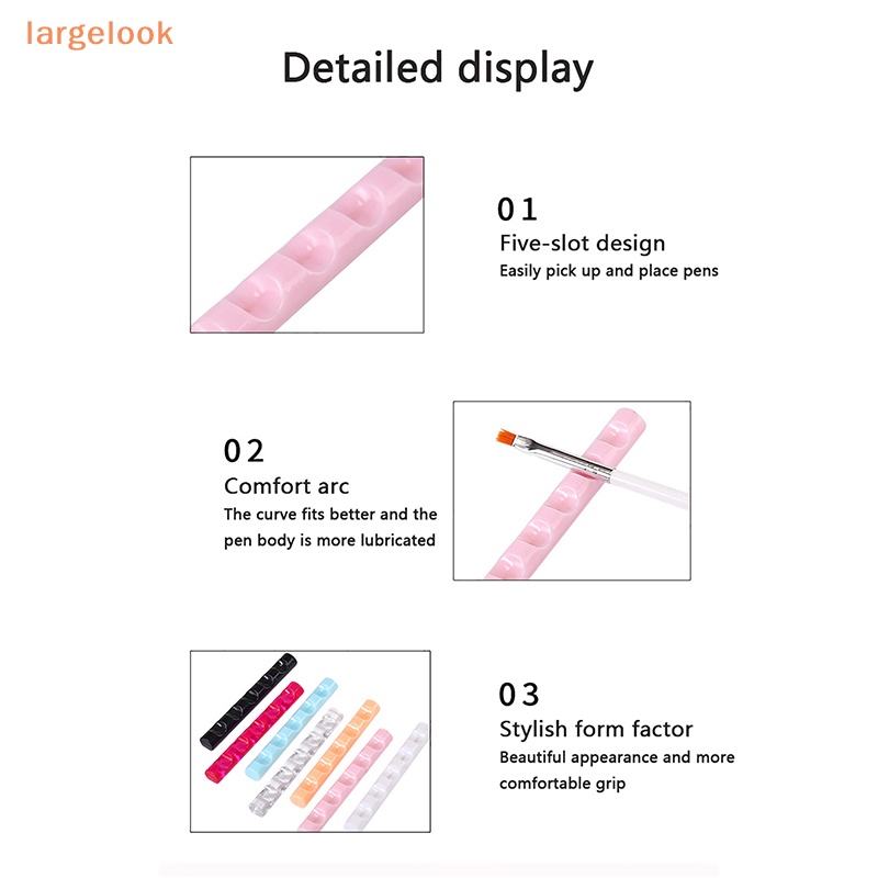 Giá Đỡ Cọ Vẽ Móng Tay 5 Ngăn Bằng Acrylic Trong Suốt Tiện Dụng Cho Salon