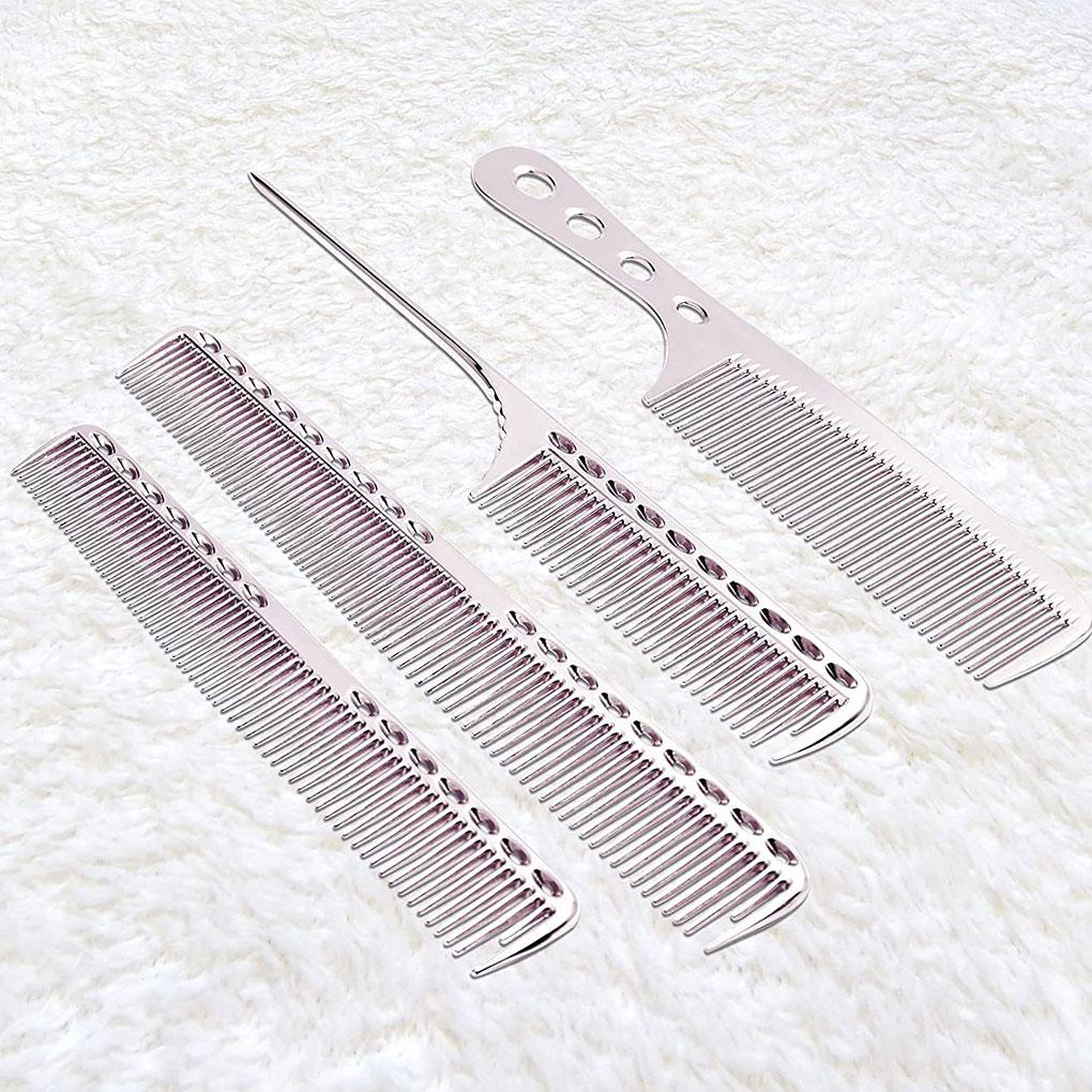 Set 4 Lược Chải Tóc Bằng Nhôm Gọn Nhẹ Và Bền Cho Unisex