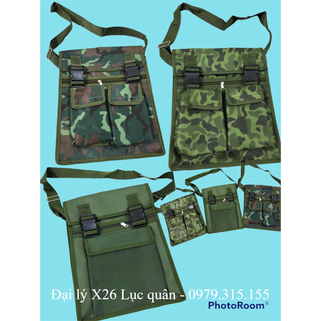 Túi chiến thuật màu xanh trơn, k20, k17, nâu vàng đi học, đi làm, hành quân, dã ngoại, thao trường cho BĐ