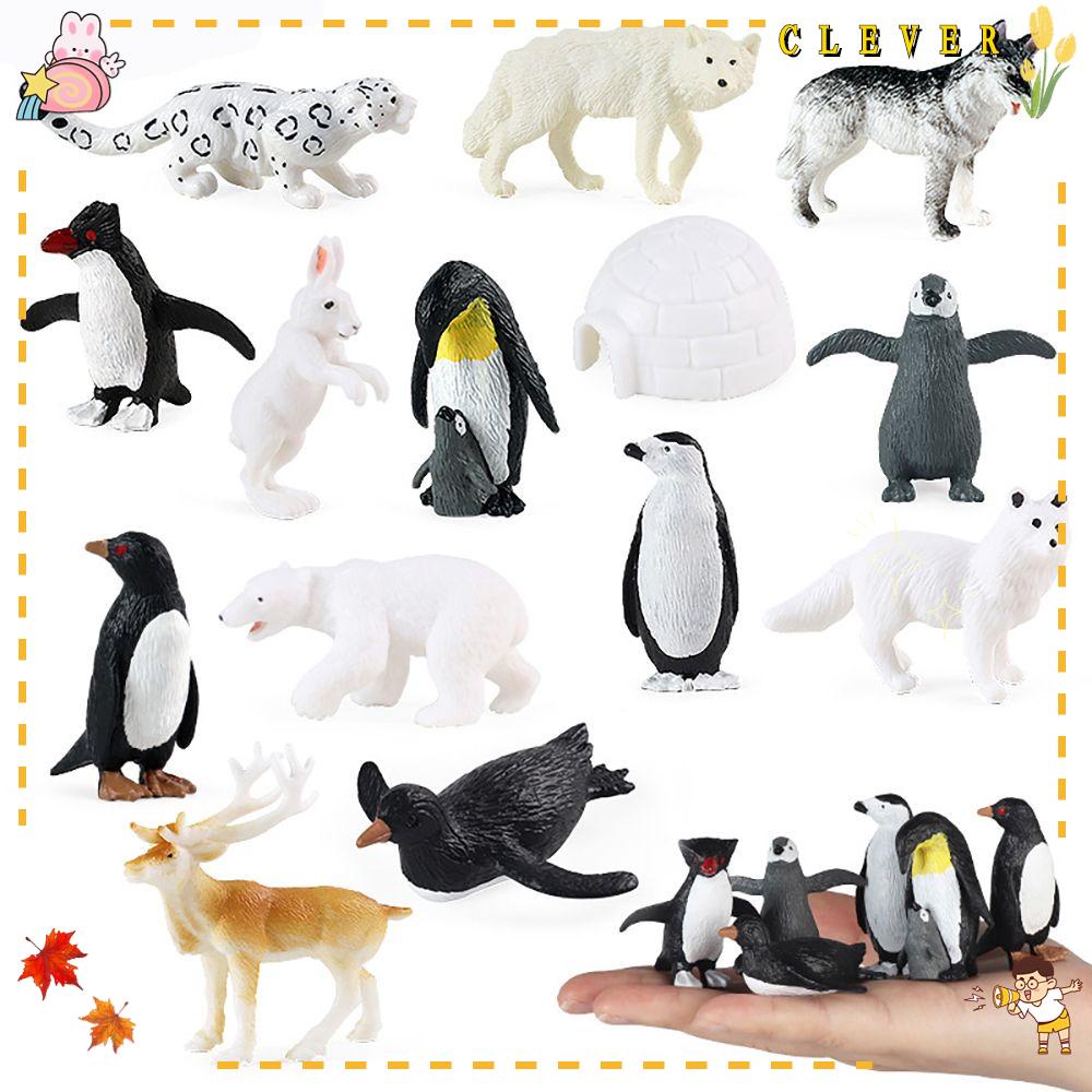 CLEVER Set 14 Mô Hình Động Vật Xinh Xắn Dùng Để Trang Trí