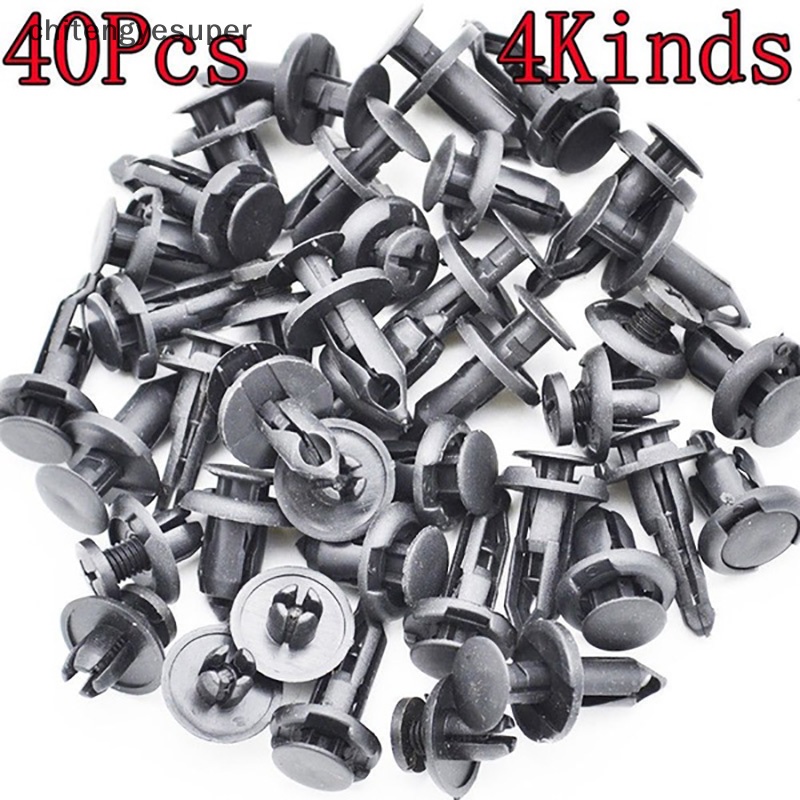 FENDER Set 40 Đinh Tán Nhựa Phụ Tùng Cho Xe Ô Tô