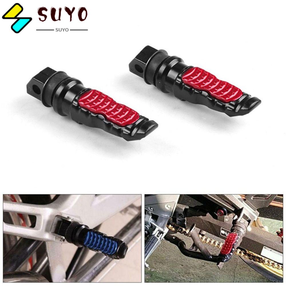 SUYO Set 2 Bàn Đạp Chân Bằng Nhôm Có Lỗ 8MM Cho Xe Máy