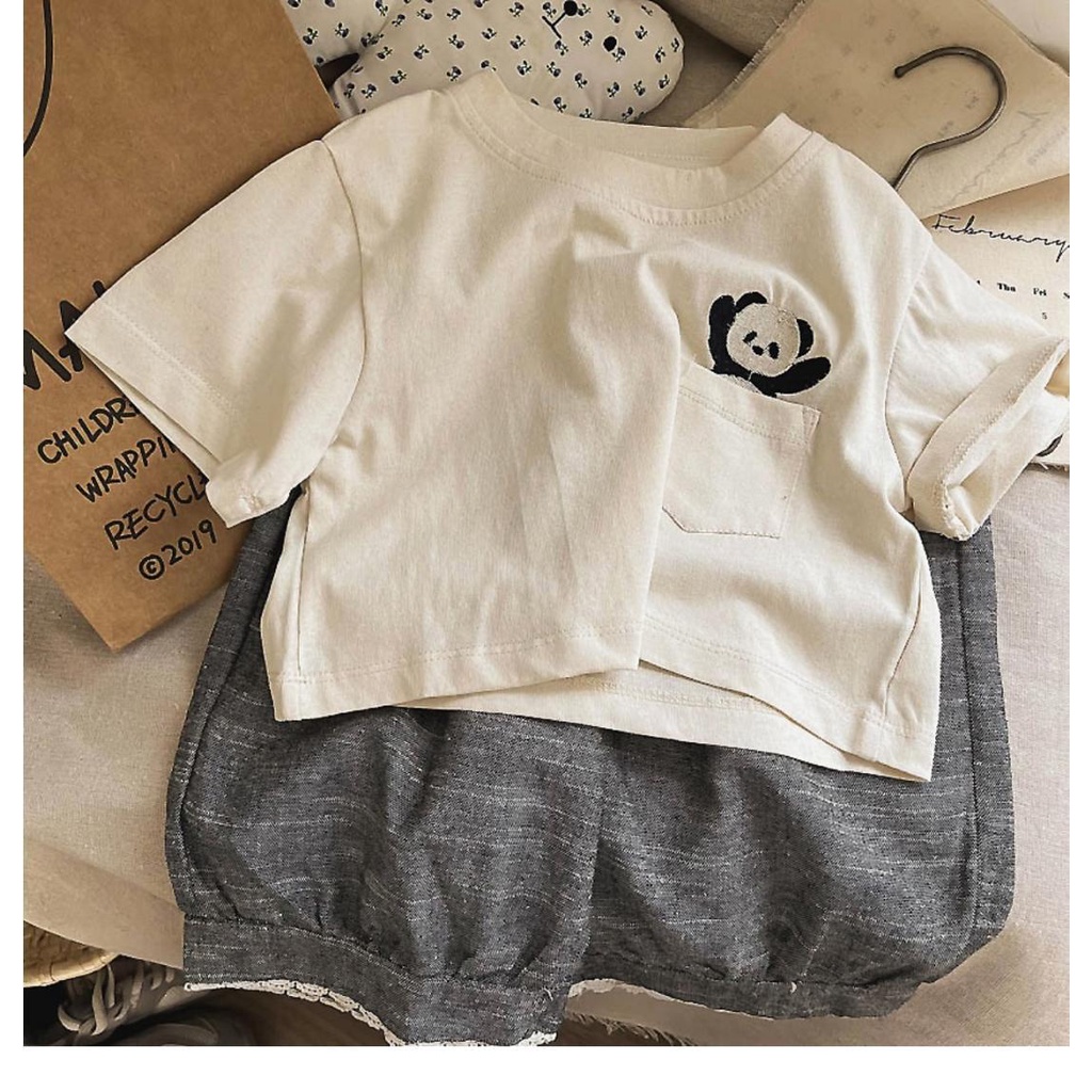 Áo Thun Mỏng Tay Ngắn Dáng Rộng Thêu Họa Tiết Hoạt Hình Phong Cách Hàn Quốc Thời Trang Mùa Hè Cho Bé Trai Và Gái