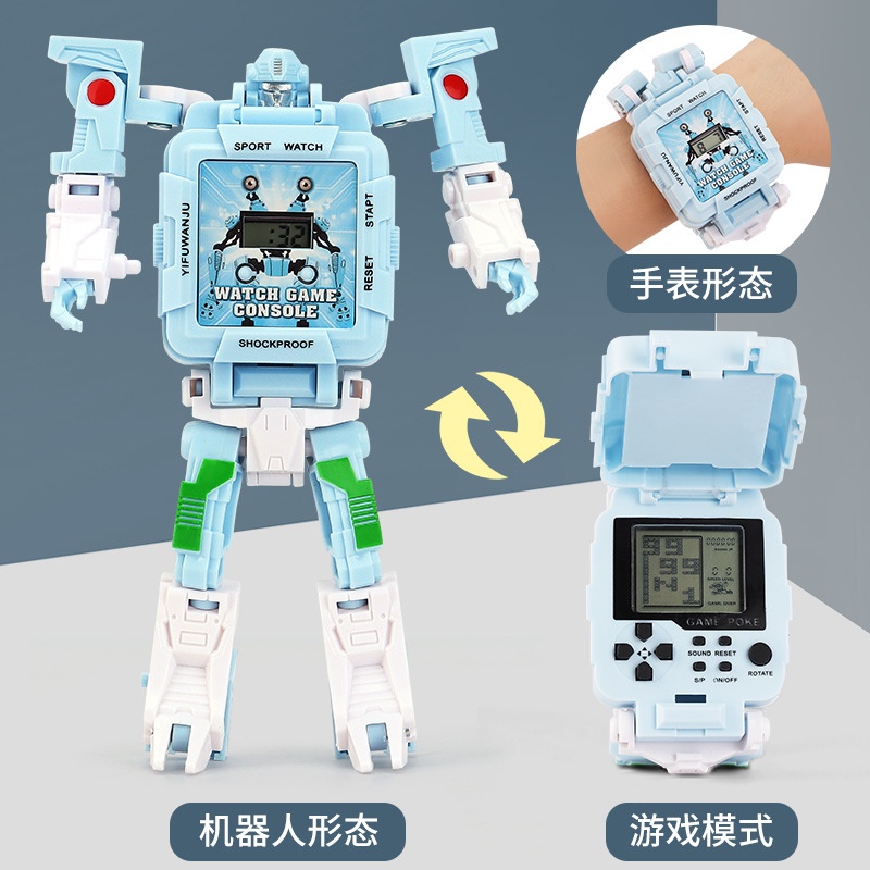 Đồng Hồ Điện Tử Hình Robot Hoạt Hình Đồ Chơi Cho Bé