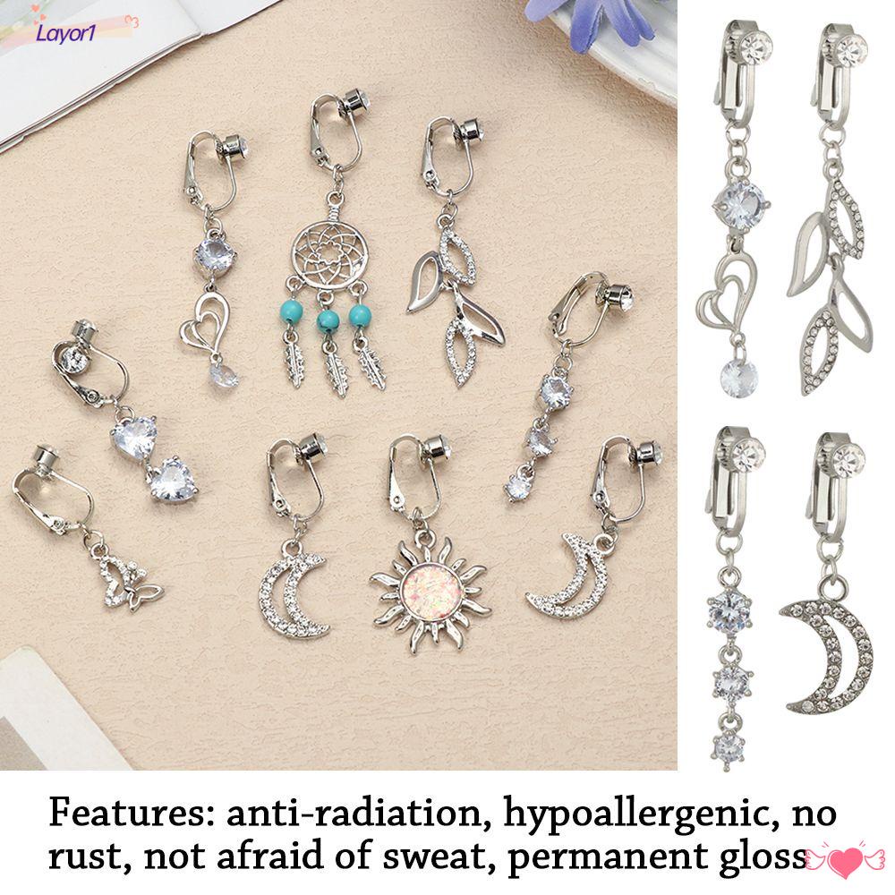 LAYOR1 Khuyên RốN HìNh Tim ĐíNh Đá Xinh XắN