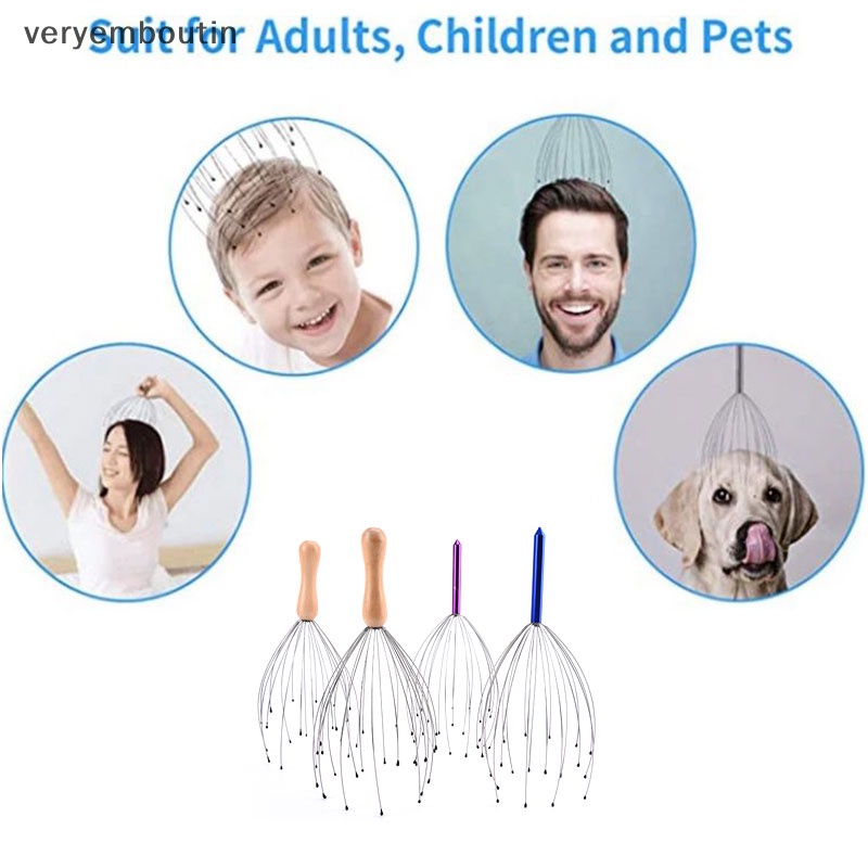 Dụng Cụ Mát Xa Da Đầu Giúp Thư Giãn Sâu Kích Thích Mọc Tóc Và Giảm Căng Thẳng