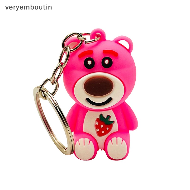 Móc Khóa Hình Gấu 3D Bằng Silicon Dễ Thương