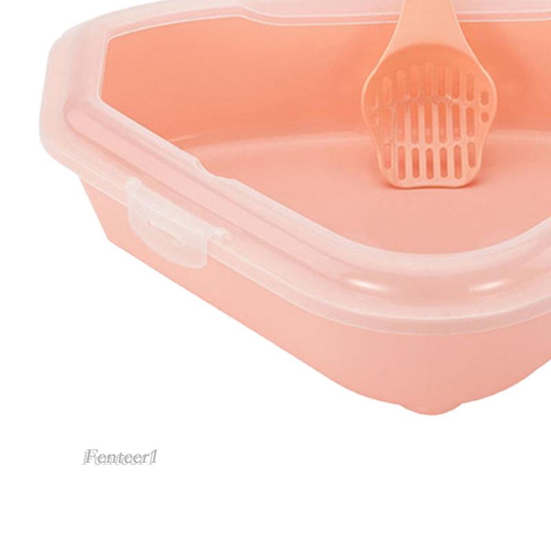 Khay Đựng Cát Vệ Sinh Hình Tam Giác Gắn Góc Giường Cho Mèo Cưng