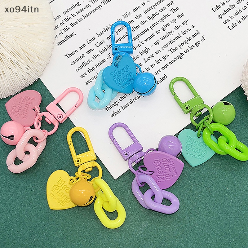 Móc Khóa Hình Trái Tim Dễ Thương Phong Cách Hàn Quốc