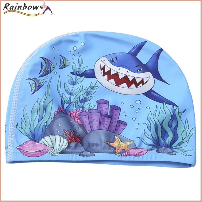 Mũ Bơi Co Giãn Tốt In Hoạt Hình Dễ Thương Dành Cho Bé
