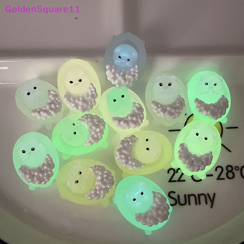 Set 2 Phụ Kiện Trang Trí Điện Thoại Hình Chú Heo Trong Bồn Tắm Bằng Nhựa Resin Màu Vàng DIY