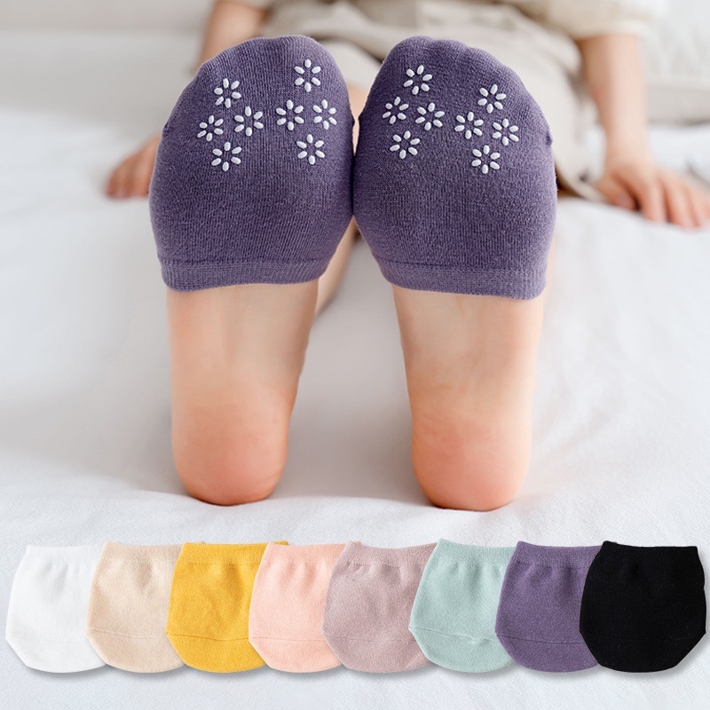 Vớ Cotton Mỏng Vô Hình Thoáng Khí Nhiều Màu Sắc Co Giãn Chống Trượt Dành Cho Nữ