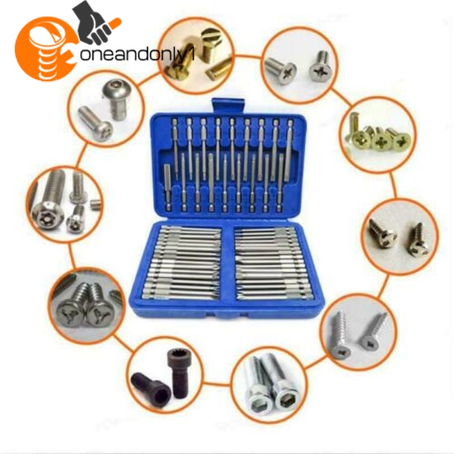 Bộ 50 Mũi Khoan Lục Giác Dẹp Kèm Hộp Chắc Chắn