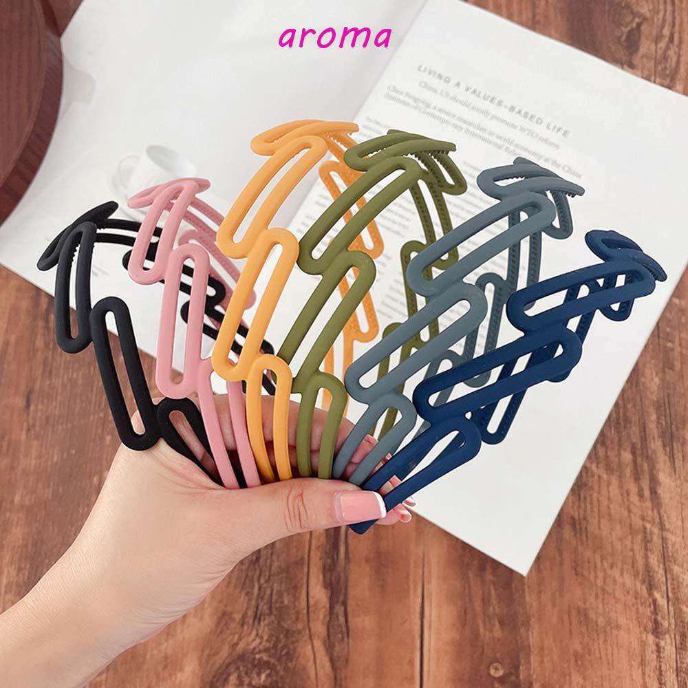 AROMA Băng Đô Cài Tóc Bằng Resin Màu Sắc Ngọt Ngào Xinh Xắn Cho Nữ