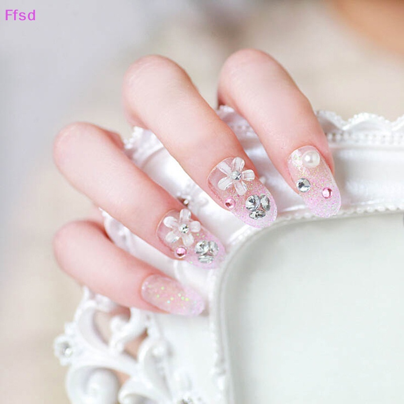 Bộ 24 Móng Tay Giả acrylic 3D Che Phủ Toàn Diện Kiểu Pháp