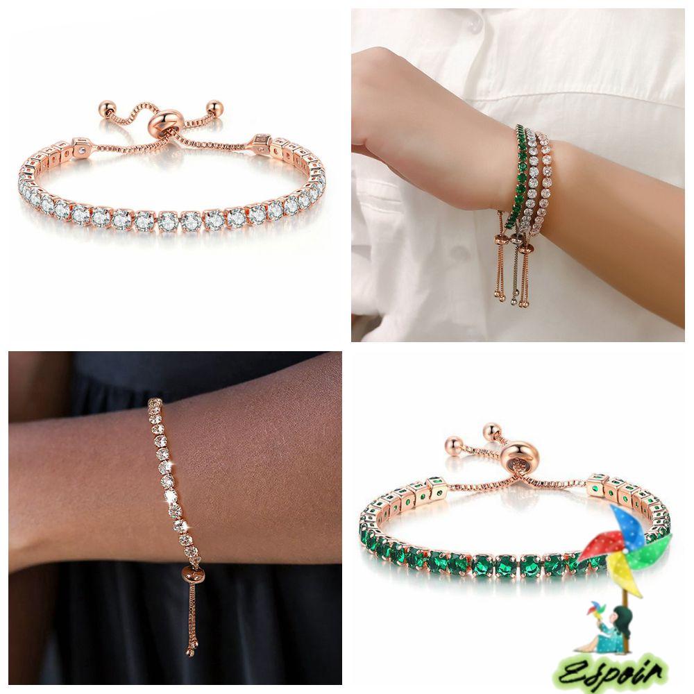 ESPO Vòng Tay Tennis Đính Đá Zircon Cho Nữ