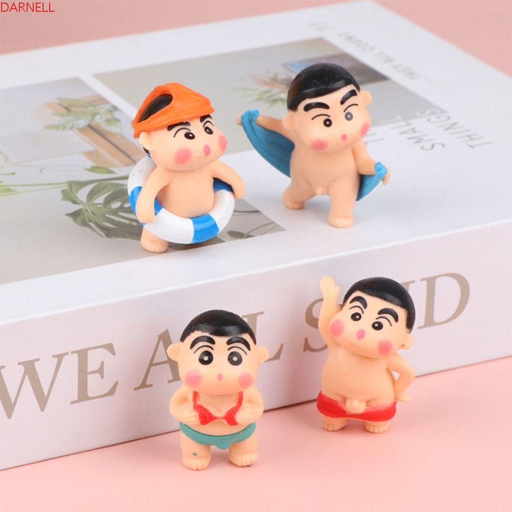 DARNELL Mô Hình Shin-chan Mặc Đồ Bơi Mini Bằng PVC Cho Bé