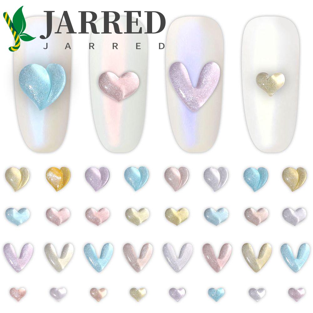 JARRED Đá 3D Hình Trái Tim Trang Trí Móng Tay