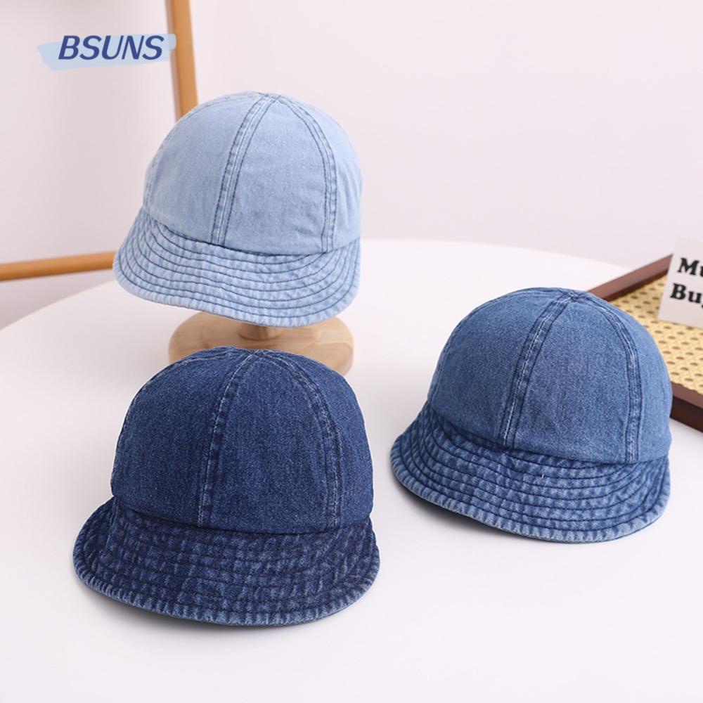 BSUNS Mũ Lưỡi Trai Vải Denim Chống Nắng Điều Chỉnh Được Thời Trang Cho Bé