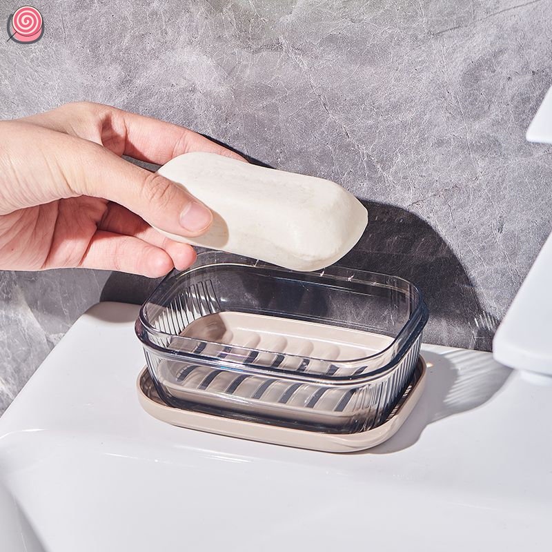 Hộp Đựng Xà Phòng Trong Suốt Có Nắp Đậy Tiện Dụng