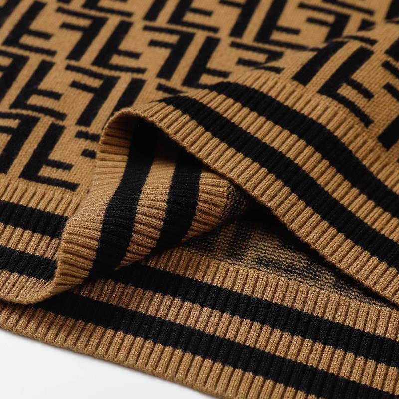 Fe Mới Áo sweater Họa Tiết Dập Nổi Hoa jacquard Xu Hướng Đơn Giản Và Khí Quyển Thời Trang Độc Đáo