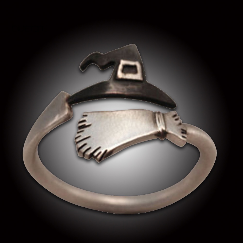 Nhẫn Hở Hình Nón Và Chổi Phù Thủy Có Thể Điều Chỉnh Kích Cỡ