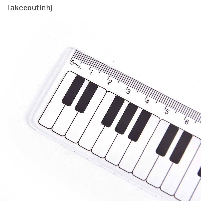 Thước Nhựa Đo Phím Đàn Piano 15cm 6in Màu Trắng Đen