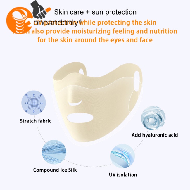 [COD] Khẩu Trang Chống Nắng Thoáng Khí Hai Lớp Bằng Lụa Lạnh Có Thể Giặt Rửa Tái