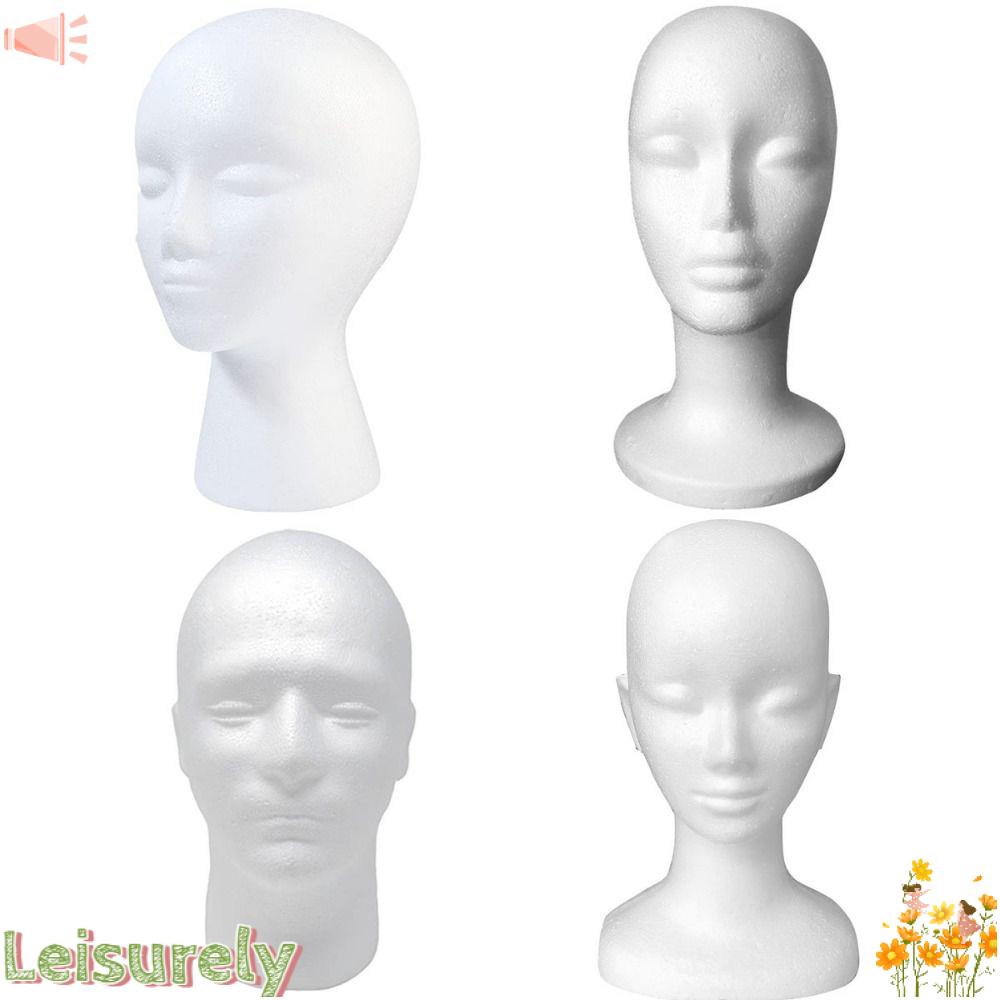 LEILY Mô Hình Đầu Người Nữ Có Giá Đỡ Trưng Bày Tóc Giả Bằng Xốp