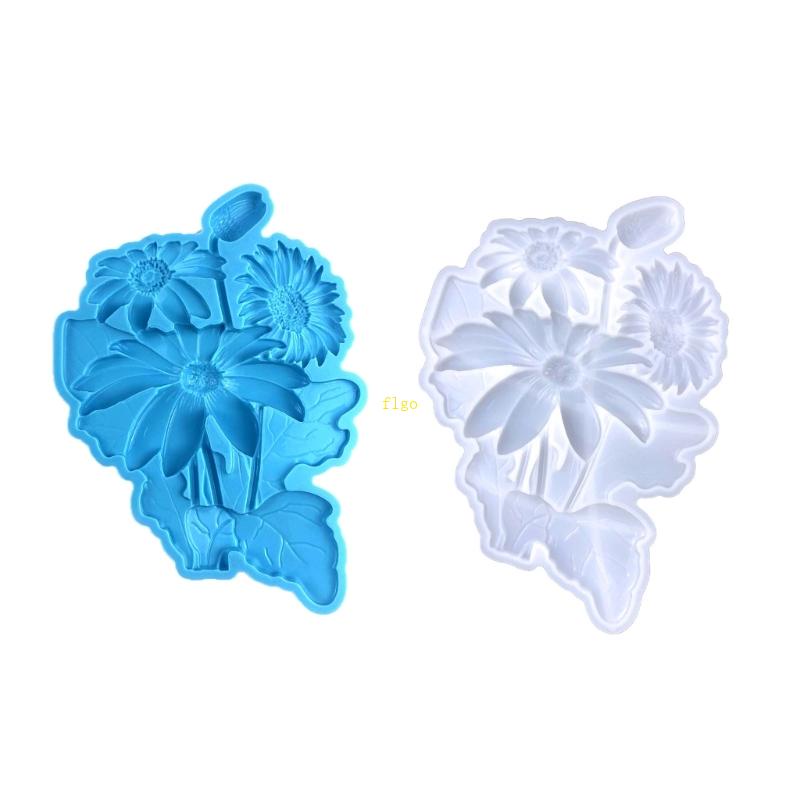 Khuôn Silicone Hình Hoa Hướng Dương 3D Làm Mặt Dây Chuyền DIY