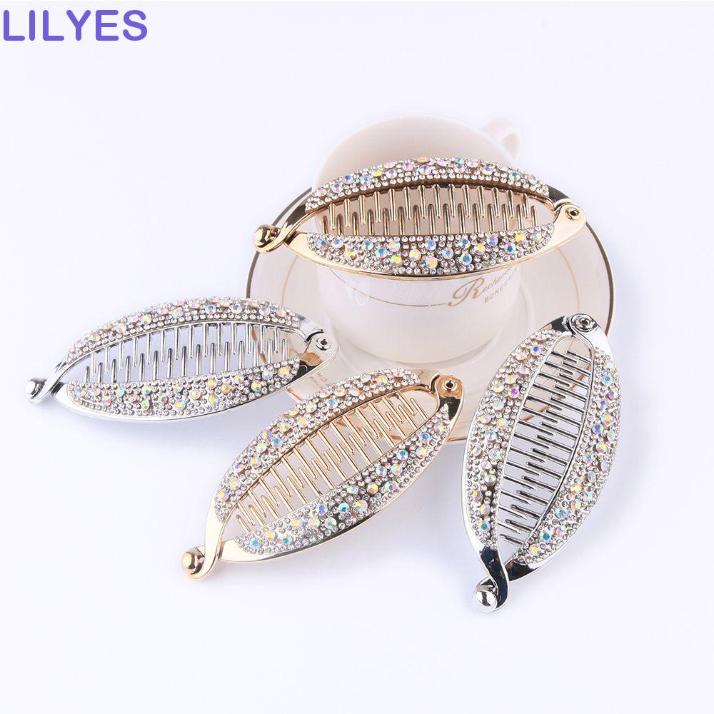 LILYES Kẹp Tóc Hình Cá Đính Đá Sang Trọng Thời Trang