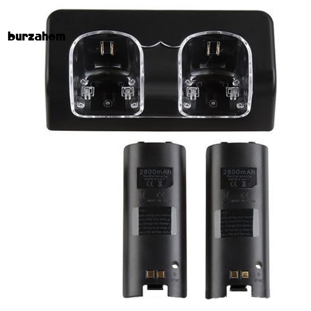 1 Bộ Đế Sạc Với 2 Đế Sạc Dung Lượng Lớn Thân Thiện Với Môi Trường Cho Tay Cầm Chơi Game Wii