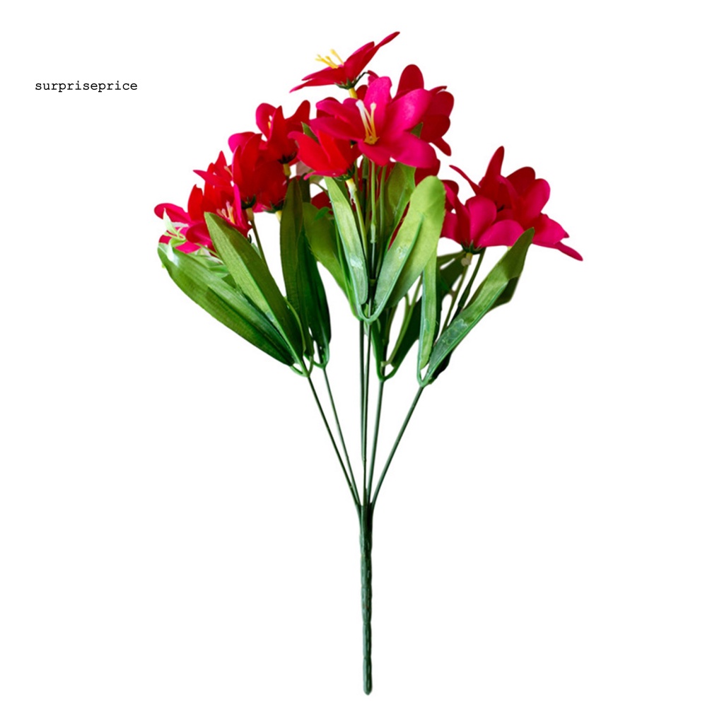 1 Nhánh 18 Hoa Lily Giả Bằng Lụa Dùng Trang Trí