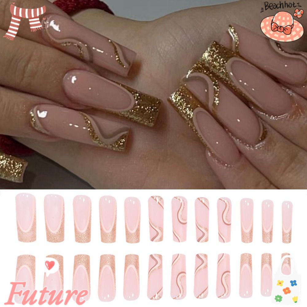 FUTURE Bộ 24 Móng Tay Giả Che Phủ Toàn Diện Tháo Rời Được