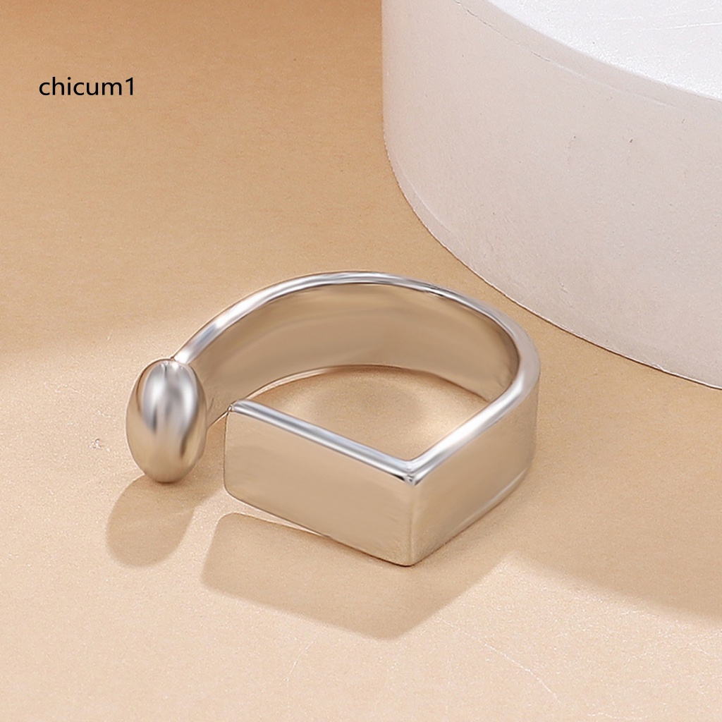 Nhẫn Hợp Kim Unisex Dáng Chữ U Đơn Giản