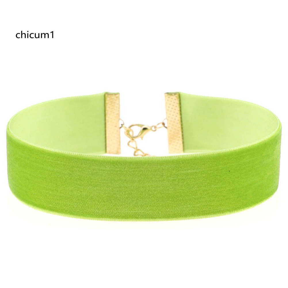 Vòng Cổ Choker Dây Nhung Bản Rộng Mềm Mại Thời Trang Cho Nữ