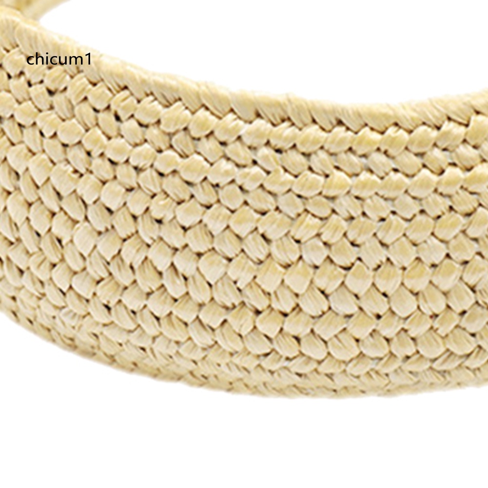 Băng Đô Đan Sợi Rơm Thời Trang Hè Cho Nữ