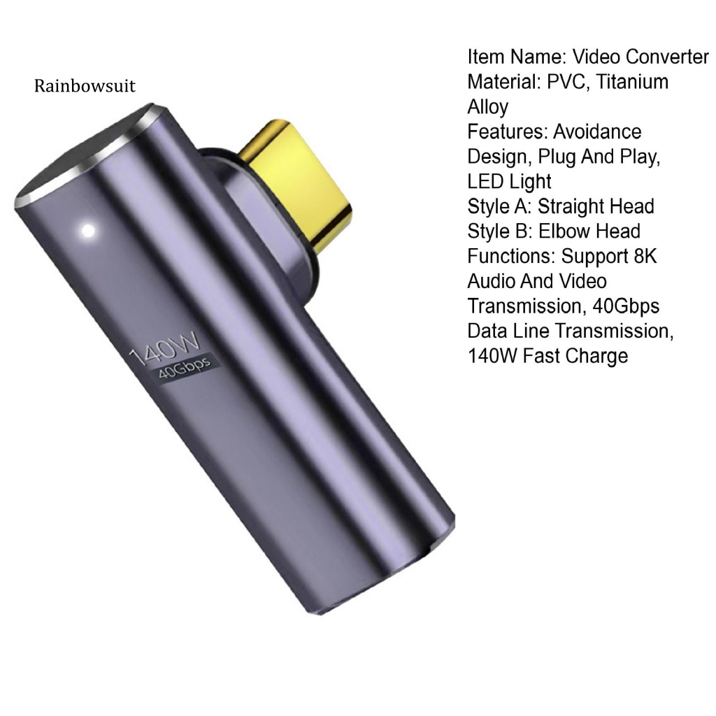 Bộ Chuyển Đổi Video Từ Tính 40Gbps Chuyển Đổi Đèn LED 140W Sạc Nhanh 8K 120Hz Type-C Cho Điện Thoại Di Động