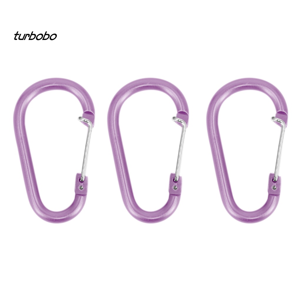 Set 3 Móc Khóa Chữ D Bằng Hợp Kim Nhôm Chống Thấm Nước Dùng Cho Cắm Trại