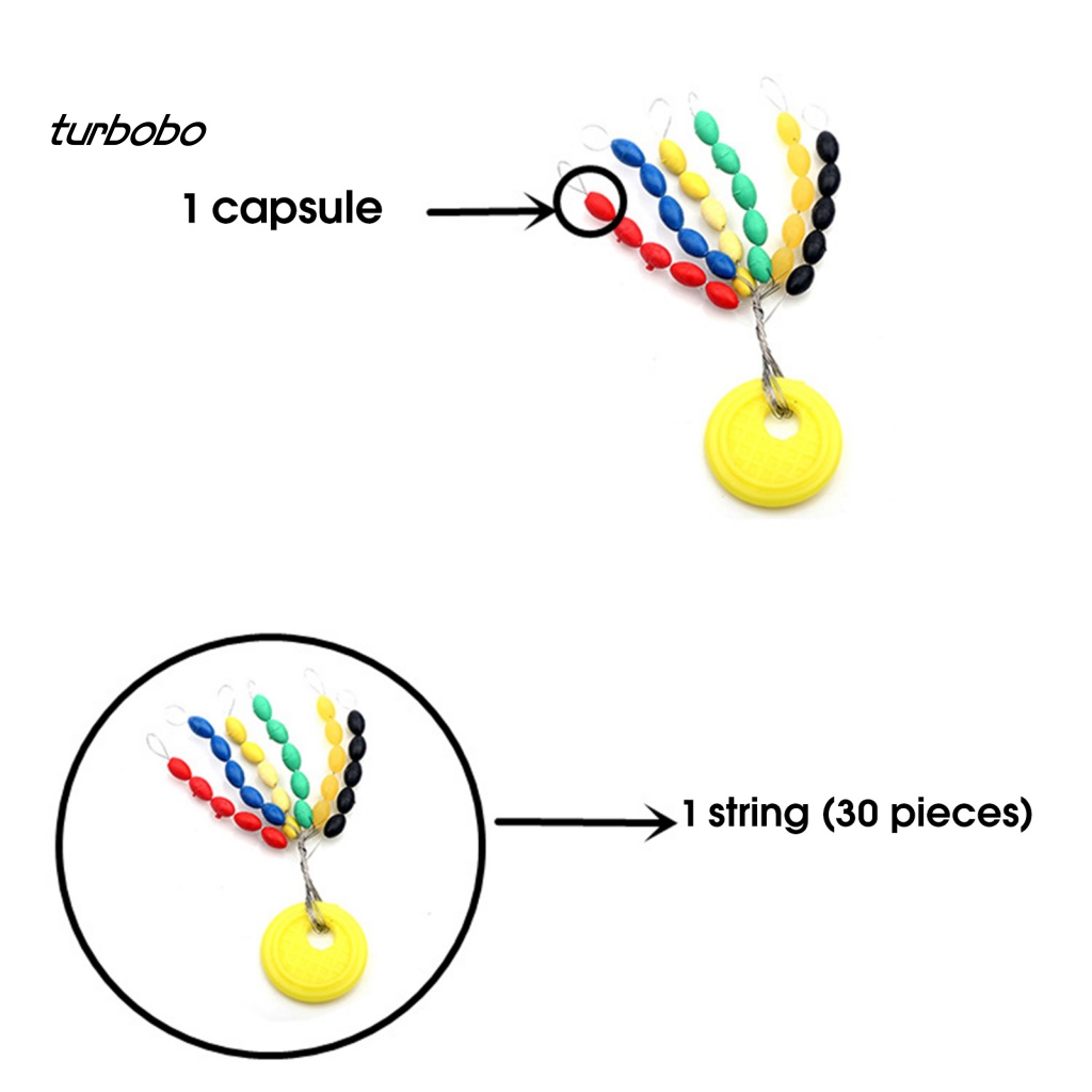 Phao Hạt Đậu Bằng Cao Su Ổn Định Hình Oval Nhiều Màu Sắc Dùng Câu Cá