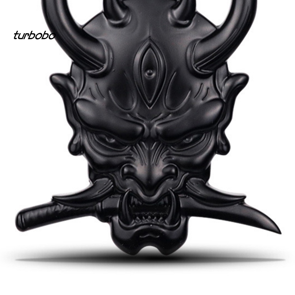 Miếng Dán Trang Trí Xe Hơi Tự Dính Chống Thấm Nước Hình Đầu Lâu Chiến Binh Nhật Bản 3D Sáng Tạo