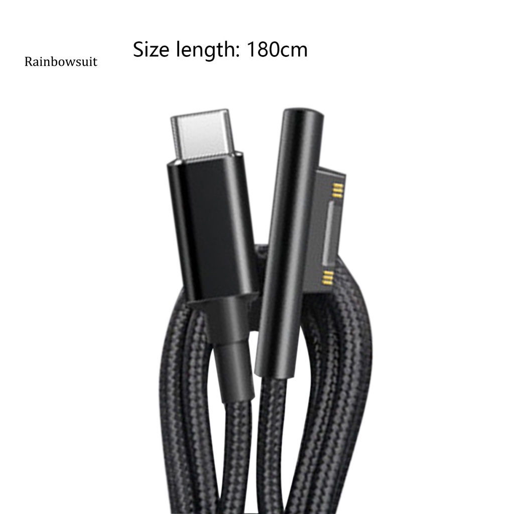 Dây Cáp Sạc Nhanh Loại C 18m 102W 15V 4A PD Cho Microsoft Surface Pro 6 / 5 / 3 / 4