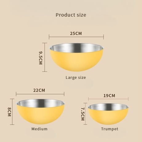 ”Đảm bảo chính hãng“ 304 thép không gỉ bát/salad bát/bát/nhà bếp nướng, khuấy trứng bát/có tỷ lệ