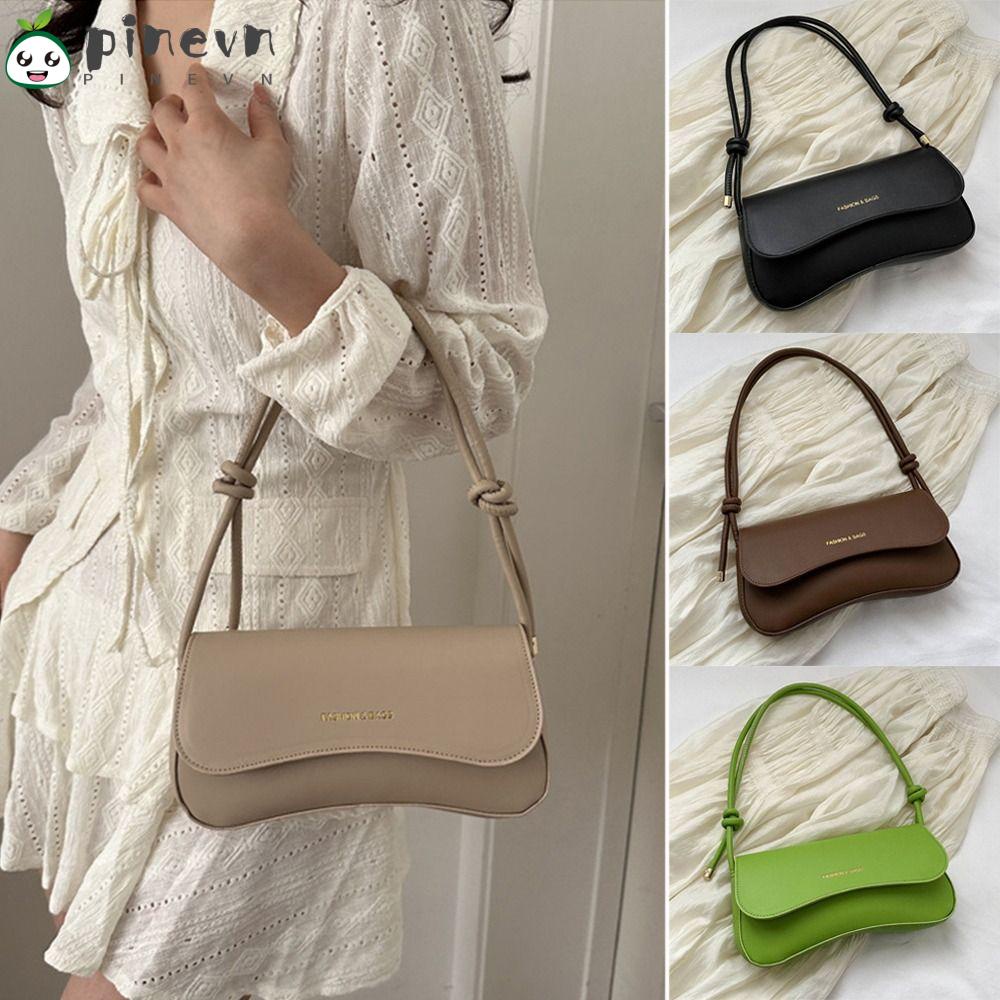 PINEVN Túi Đeo Chéo Vai Bằng Da PU Màu Trơn Sành Điệu Dùng Khi Đi Du Lịch